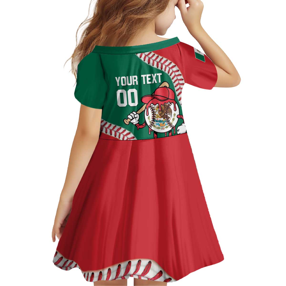 Mexico 2026 Baseball Custom Kid Short Sleeve Dress Go Champions Drip Style