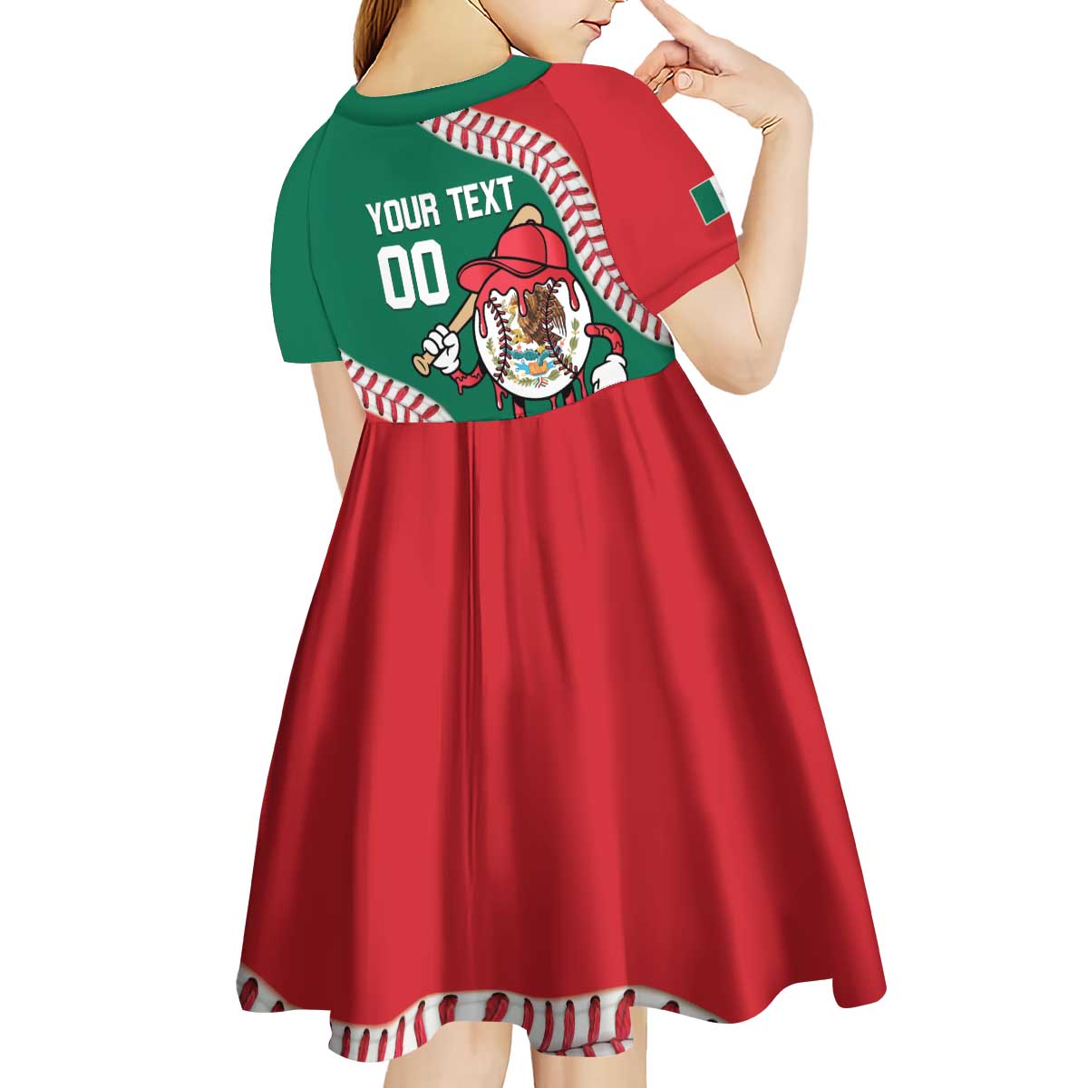 Mexico 2026 Baseball Custom Kid Short Sleeve Dress Go Champions Drip Style