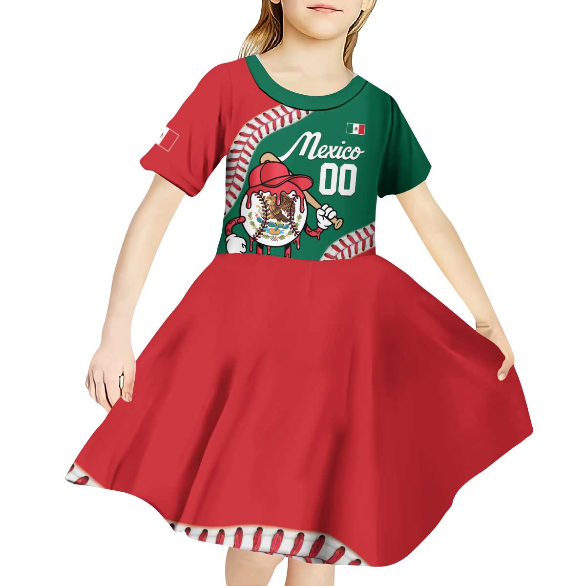 Mexico 2026 Baseball Custom Kid Short Sleeve Dress Go Champions Drip Style