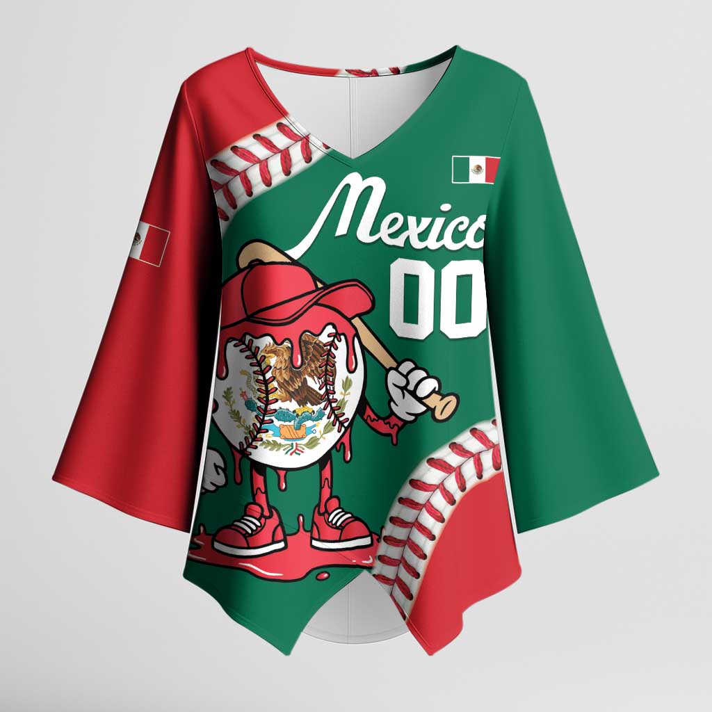 Mexico 2026 Baseball Custom Kimono Sleeve Blouse Go Champions Drip Style