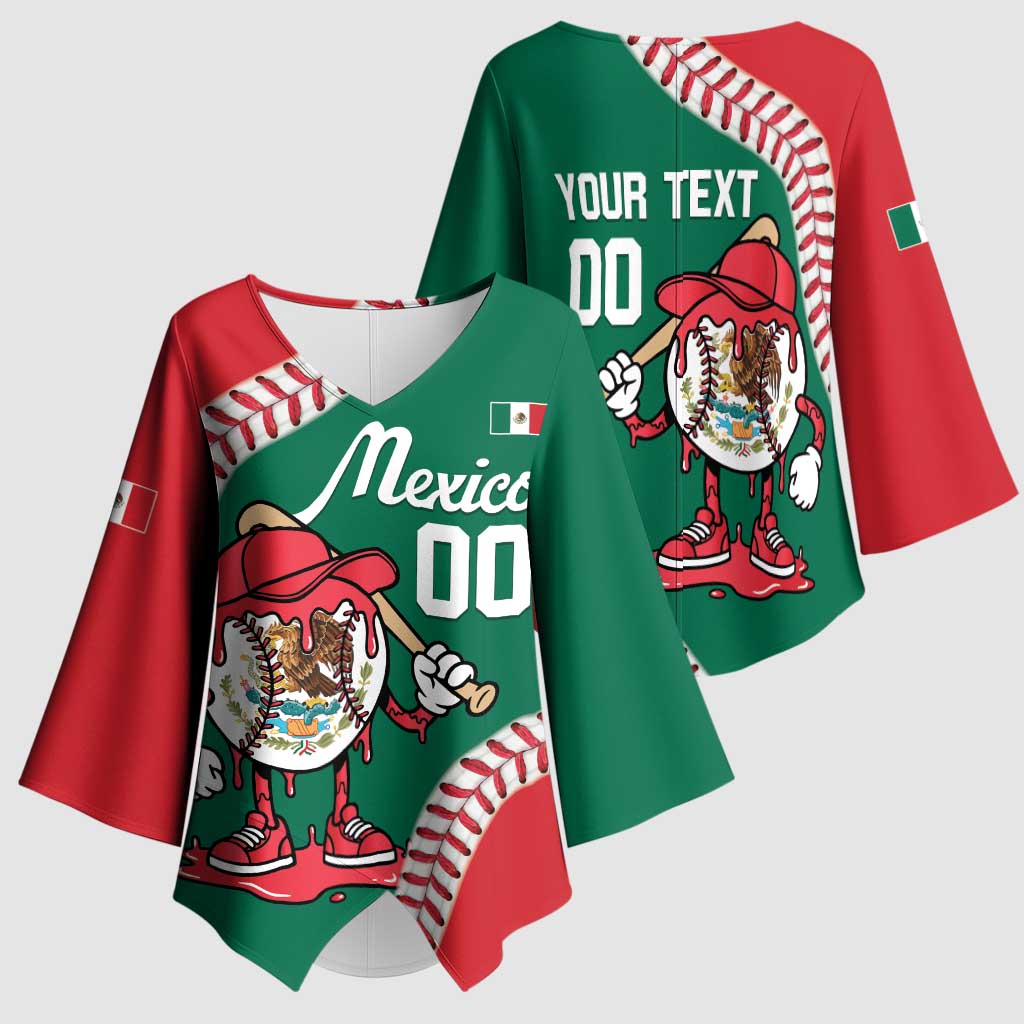 Mexico 2026 Baseball Custom Kimono Sleeve Blouse Go Champions Drip Style