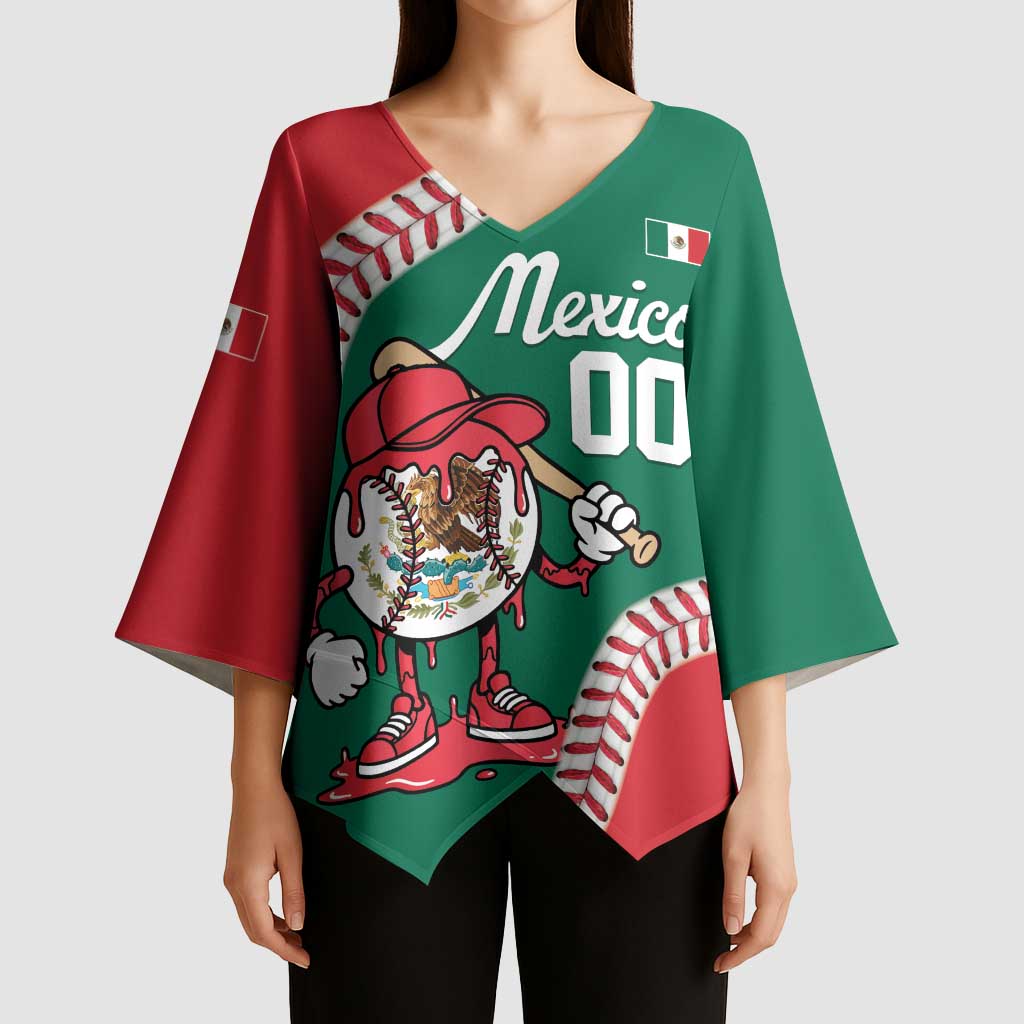 Mexico 2026 Baseball Custom Kimono Sleeve Blouse Go Champions Drip Style
