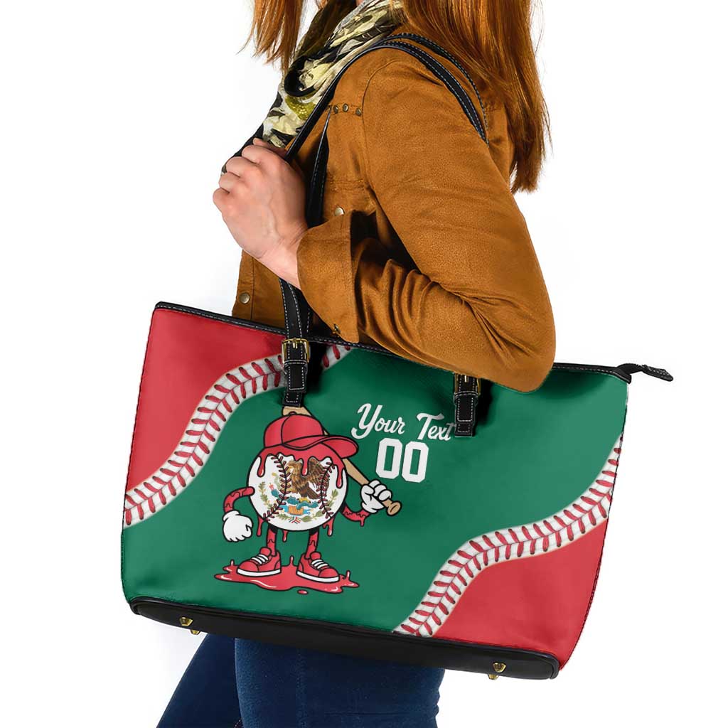 Mexico 2026 Baseball Custom Leather Tote Bag Go Champions Drip Style