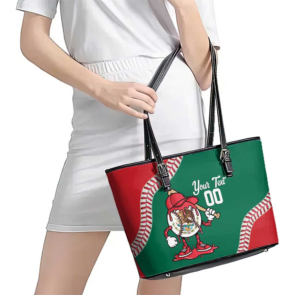 Mexico 2026 Baseball Custom Leather Tote Bag Go Champions Drip Style