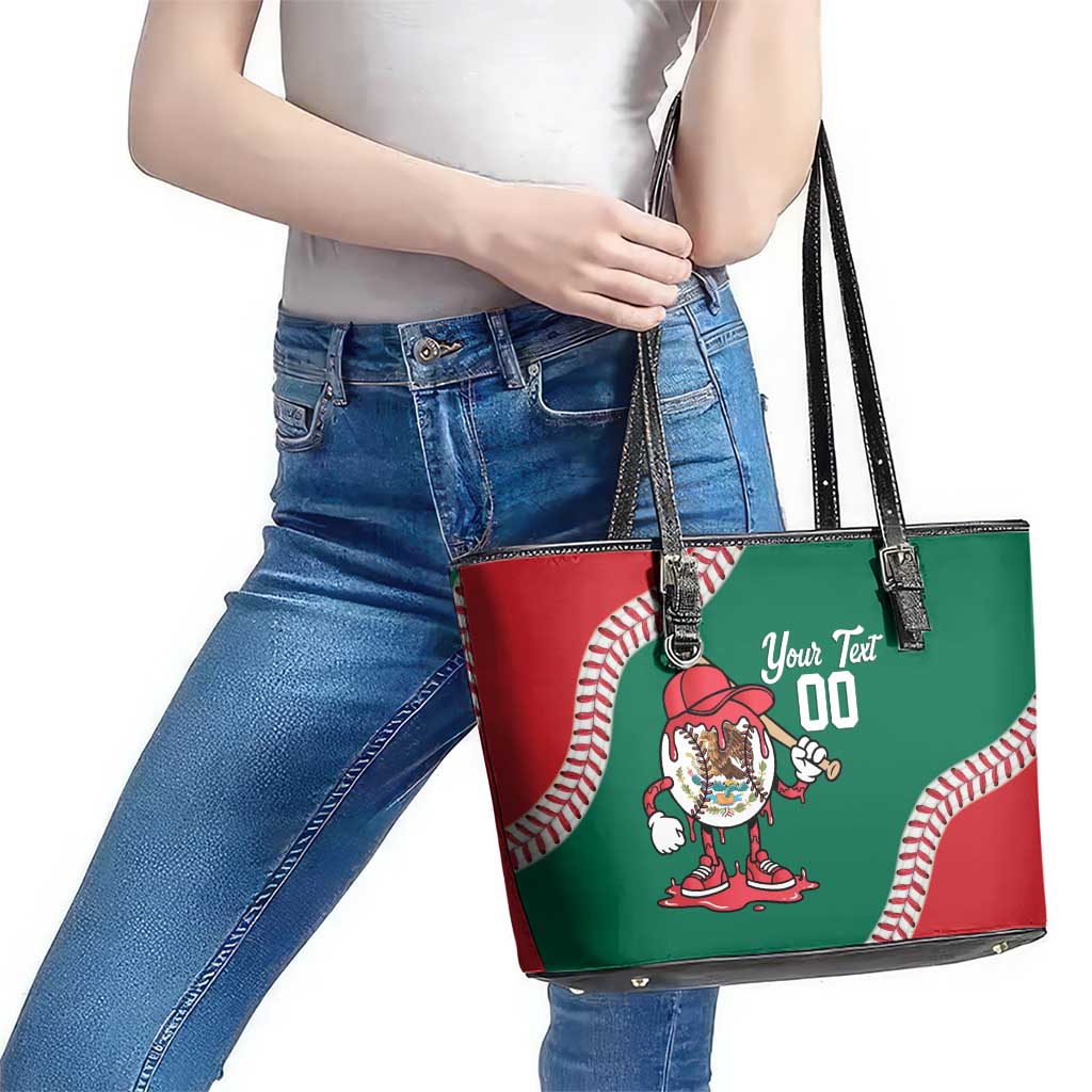 Mexico 2026 Baseball Custom Leather Tote Bag Go Champions Drip Style