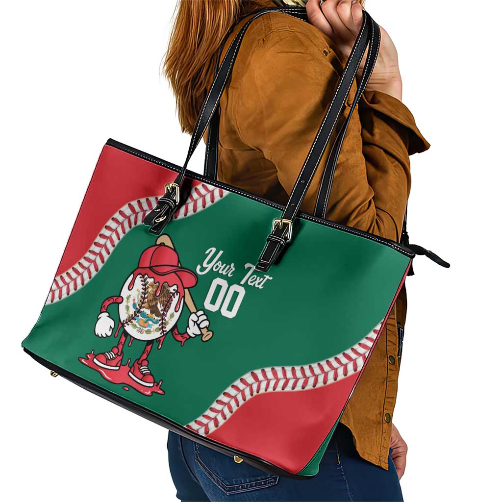 Mexico 2026 Baseball Custom Leather Tote Bag Go Champions Drip Style