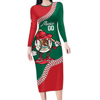 Mexico 2026 Baseball Custom Long Sleeve Bodycon Dress Go Champions Drip Style