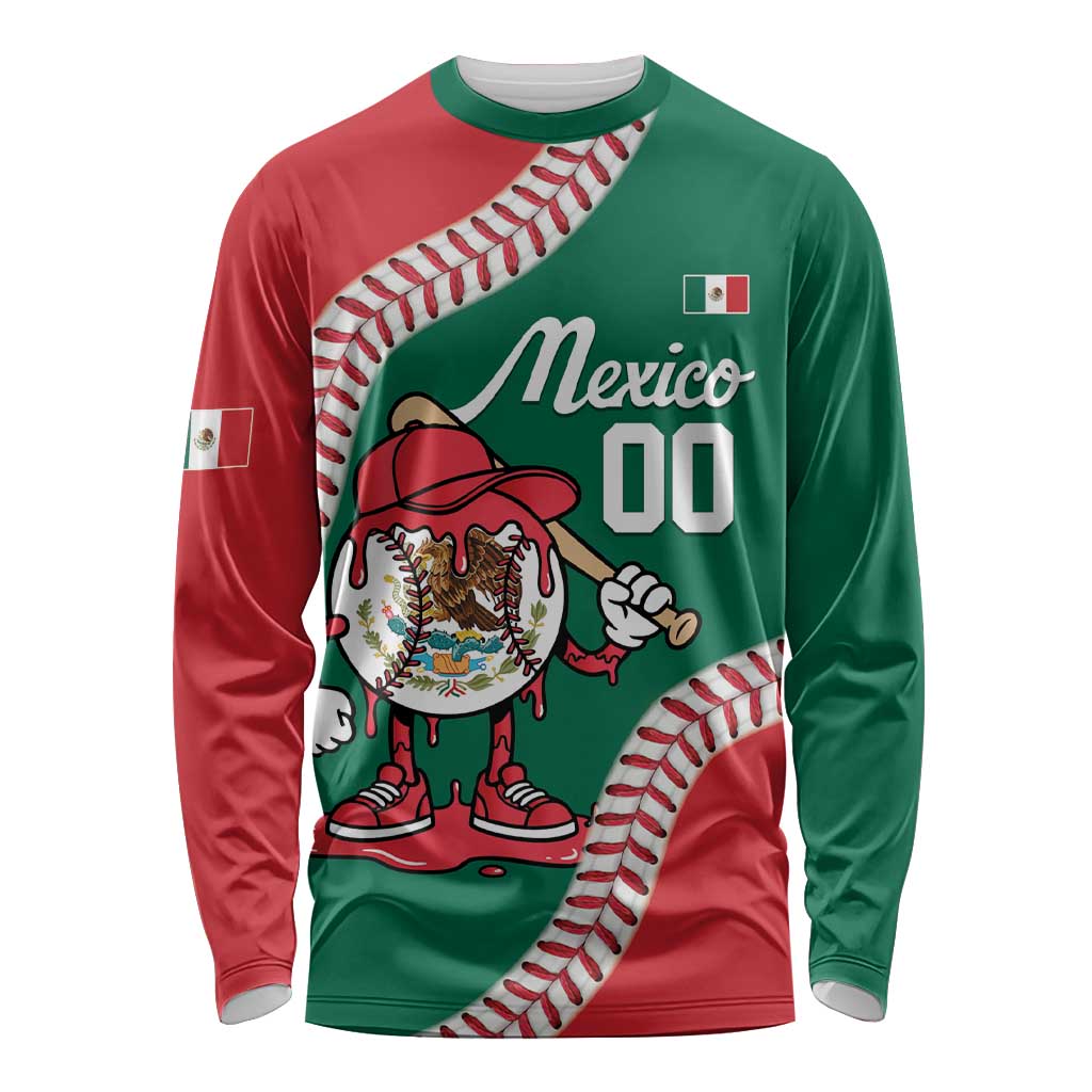 Mexico 2026 Baseball Custom Long Sleeve Shirt Go Champions Drip Style