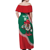 Mexico 2026 Baseball Custom Off Shoulder Maxi Dress Go Champions Drip Style