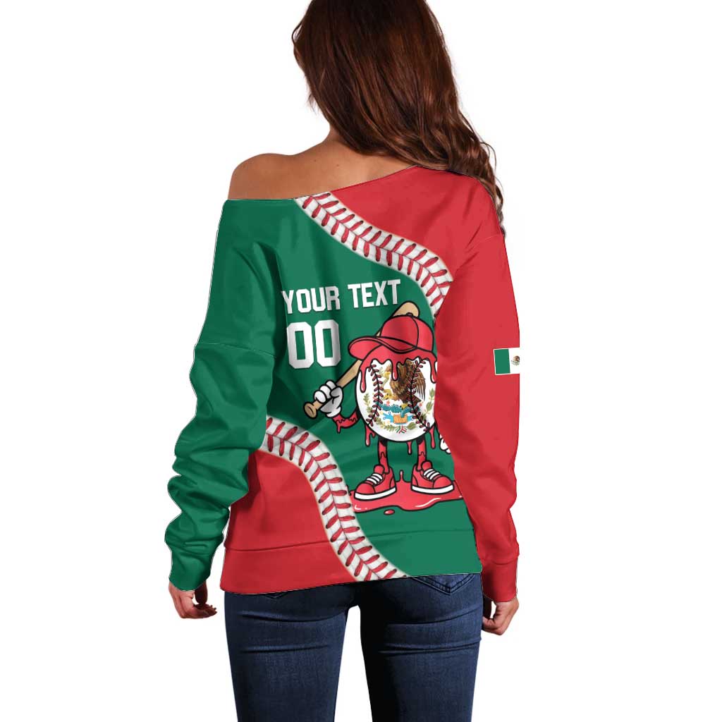 Mexico 2026 Baseball Custom Off Shoulder Sweater Go Champions Drip Style