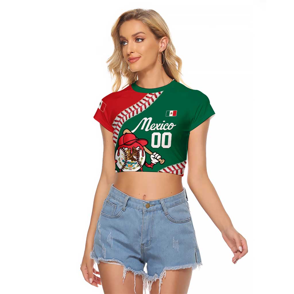 Mexico 2026 Baseball Custom Raglan Cropped T Shirt Go Champions Drip Style
