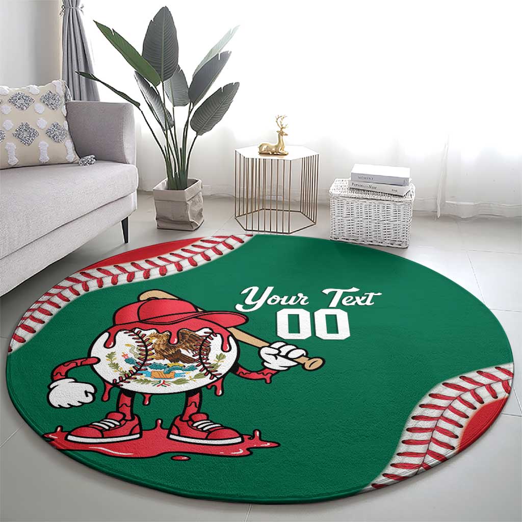 Mexico 2026 Baseball Custom Round Carpet Go Champions Drip Style