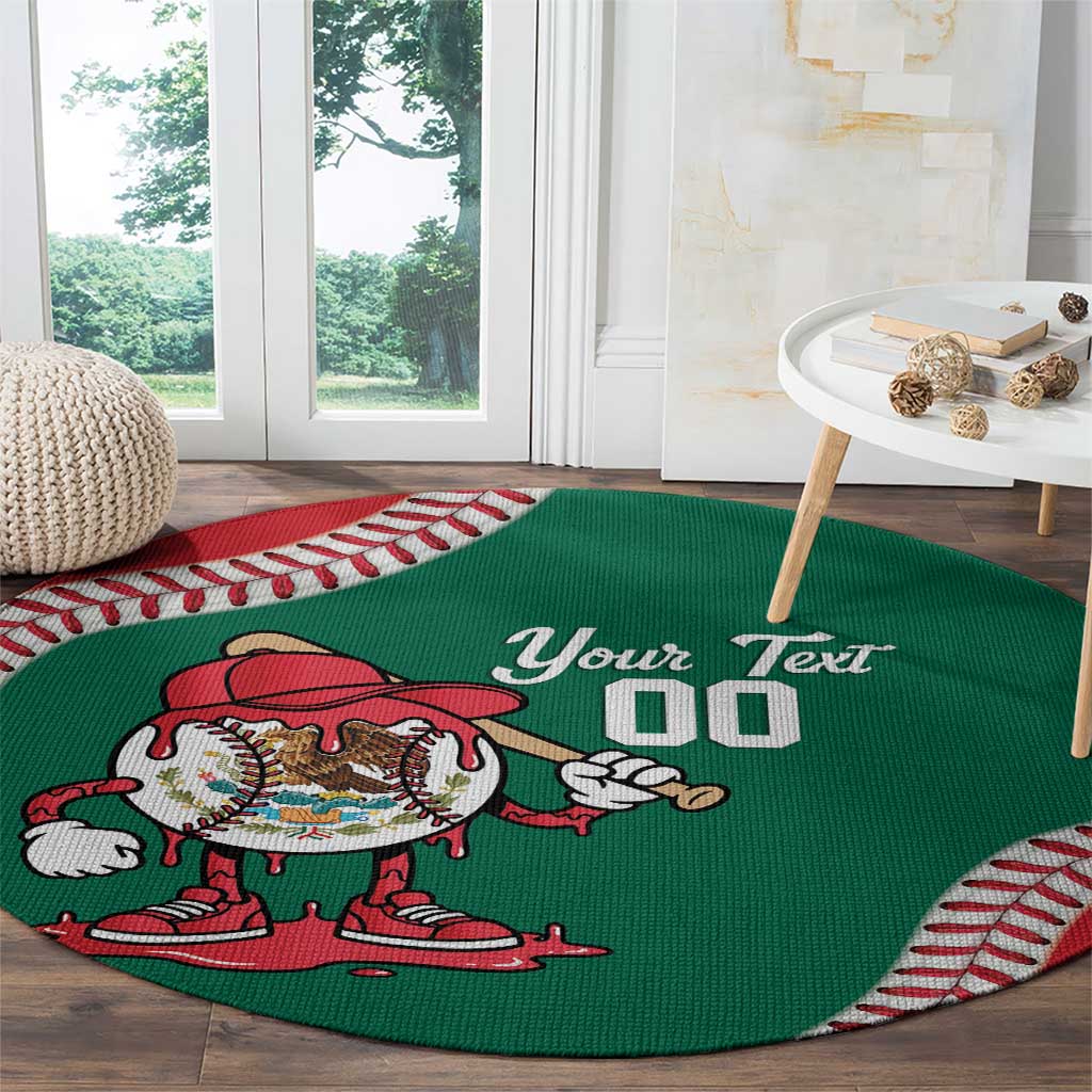 Mexico 2026 Baseball Custom Round Carpet Go Champions Drip Style