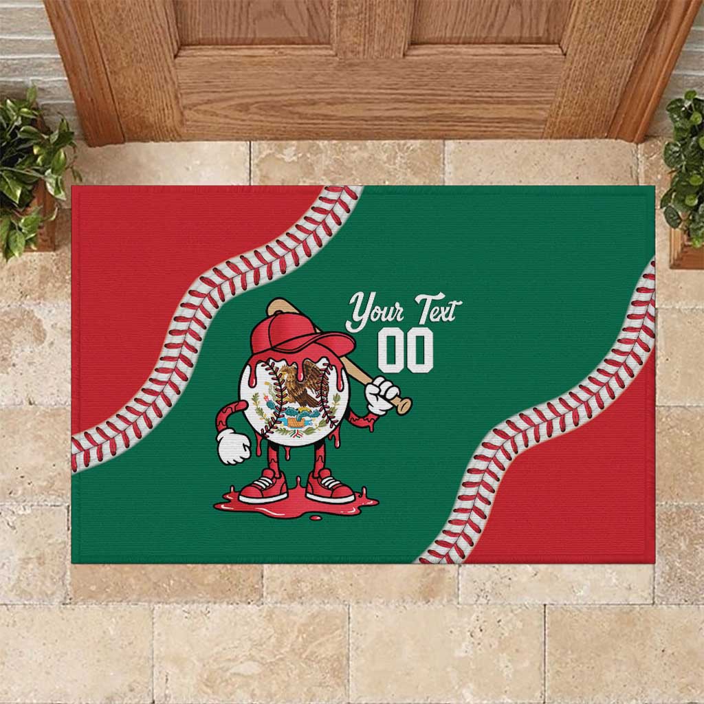 Mexico 2026 Baseball Custom Rubber Doormat Go Champions Drip Style