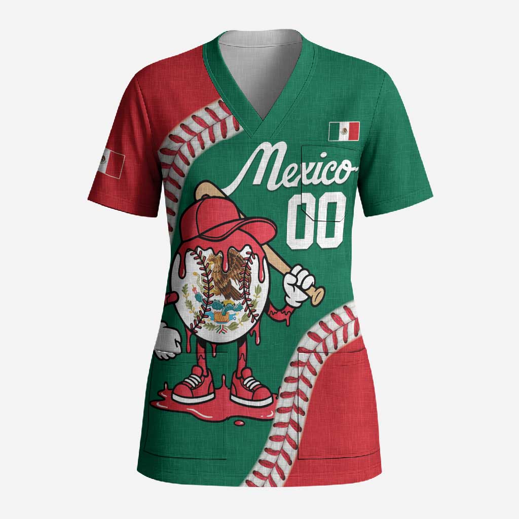 Mexico 2026 Baseball Custom Scrub Top Go Champions Drip Style