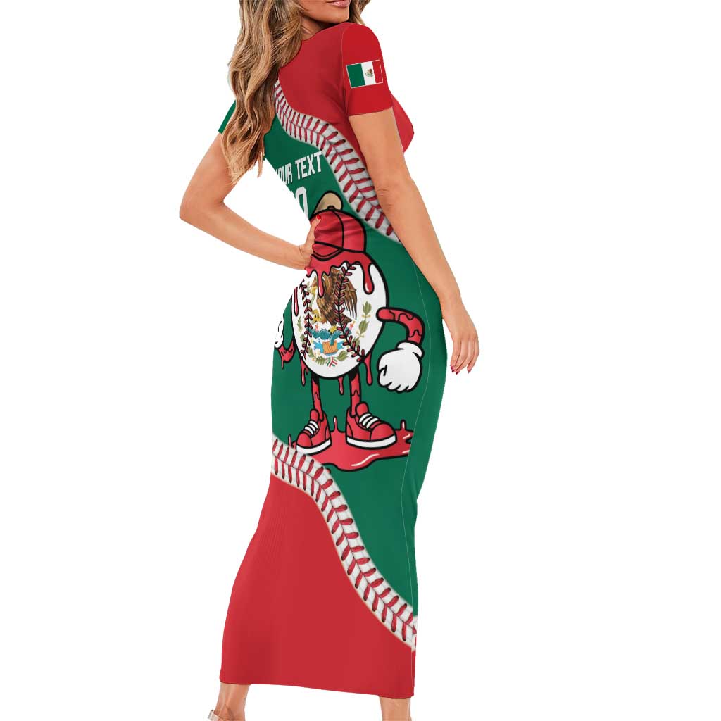 Mexico 2026 Baseball Custom Short Sleeve Bodycon Dress Go Champions Drip Style