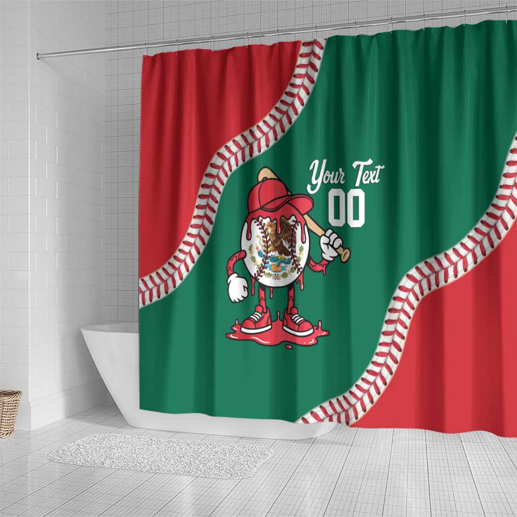 Mexico 2026 Baseball Custom Shower Curtain Go Champions Drip Style