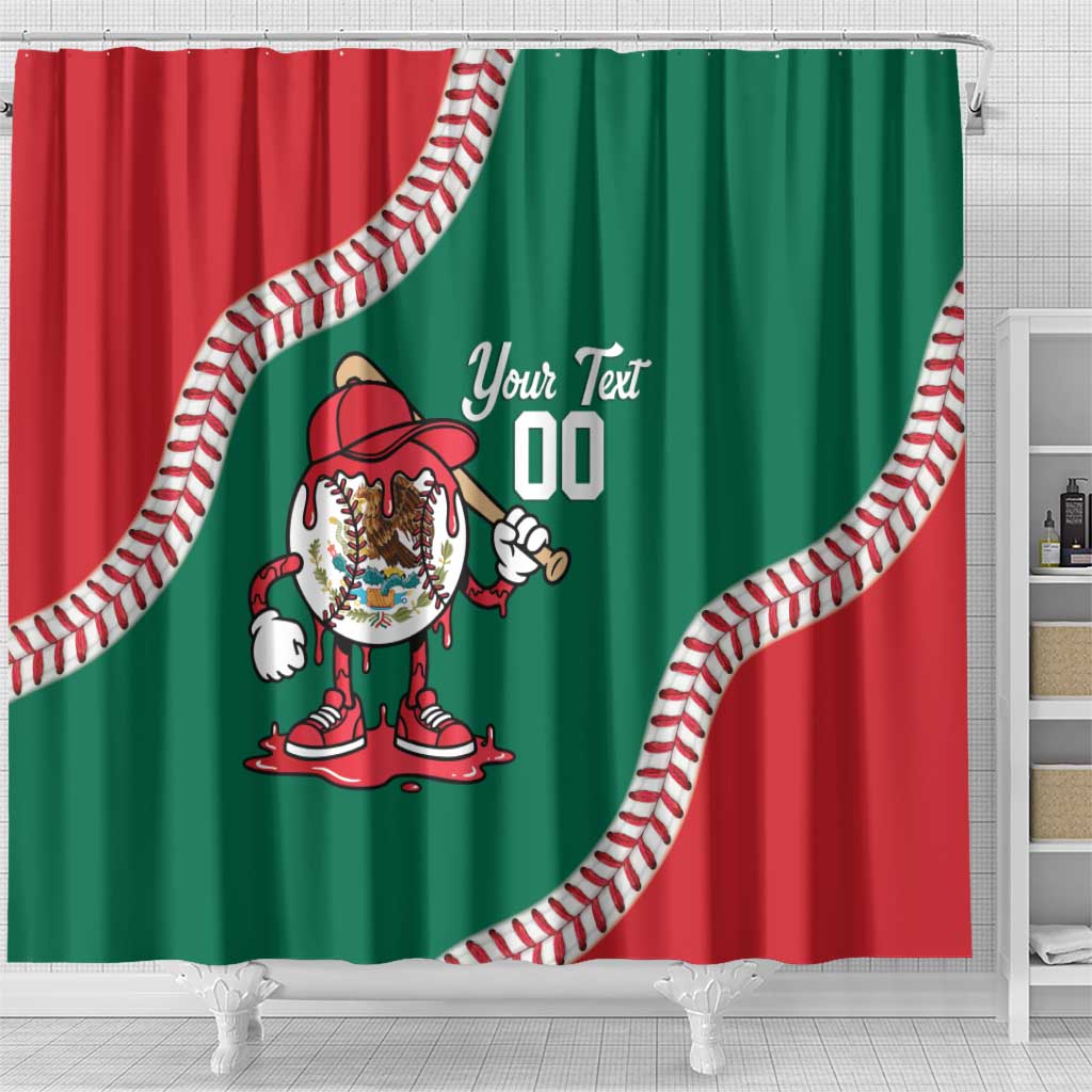 Mexico 2026 Baseball Custom Shower Curtain Go Champions Drip Style