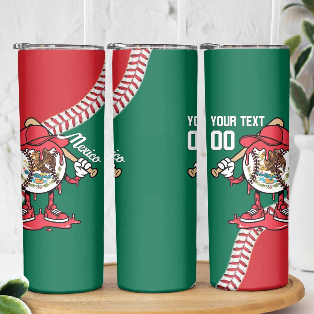 Mexico 2026 Baseball Custom Skinny Tumbler Go Champions Drip Style