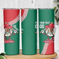 Mexico 2026 Baseball Custom Skinny Tumbler Go Champions Drip Style