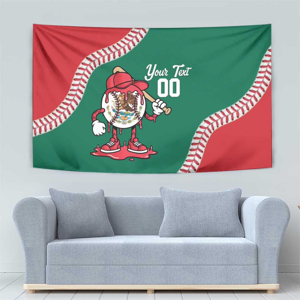 Mexico 2026 Baseball Custom Tapestry Go Champions Drip Style