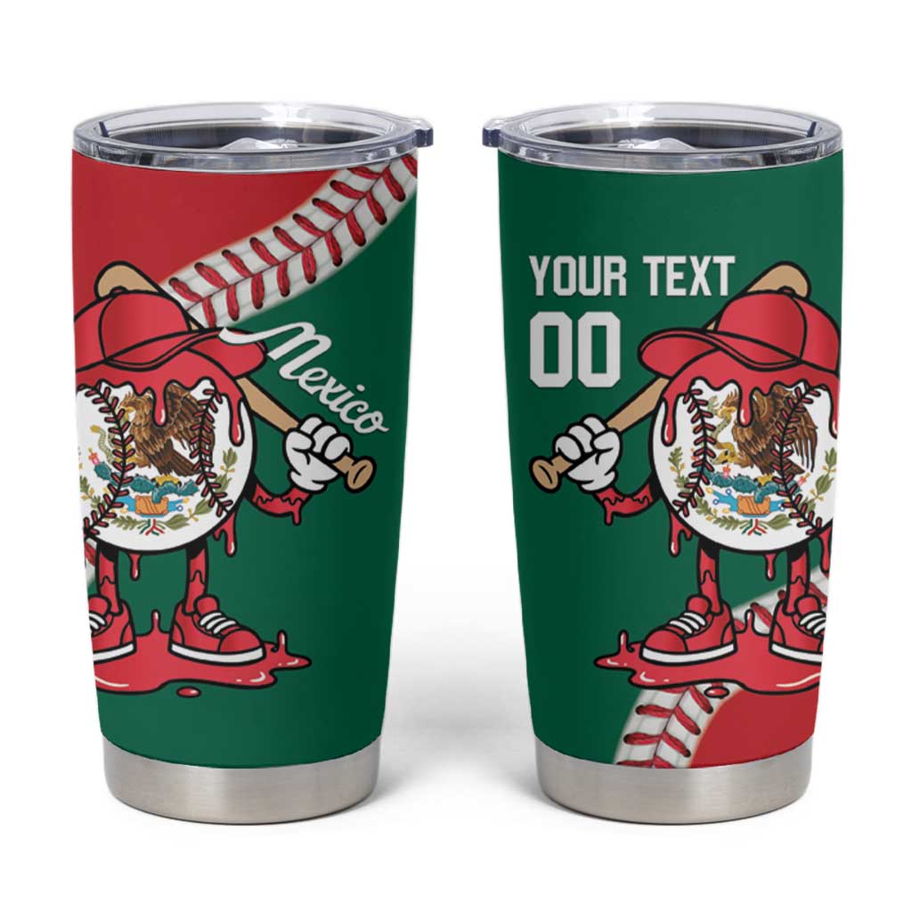 Mexico 2026 Baseball Custom Tumbler Cup Go Champions Drip Style