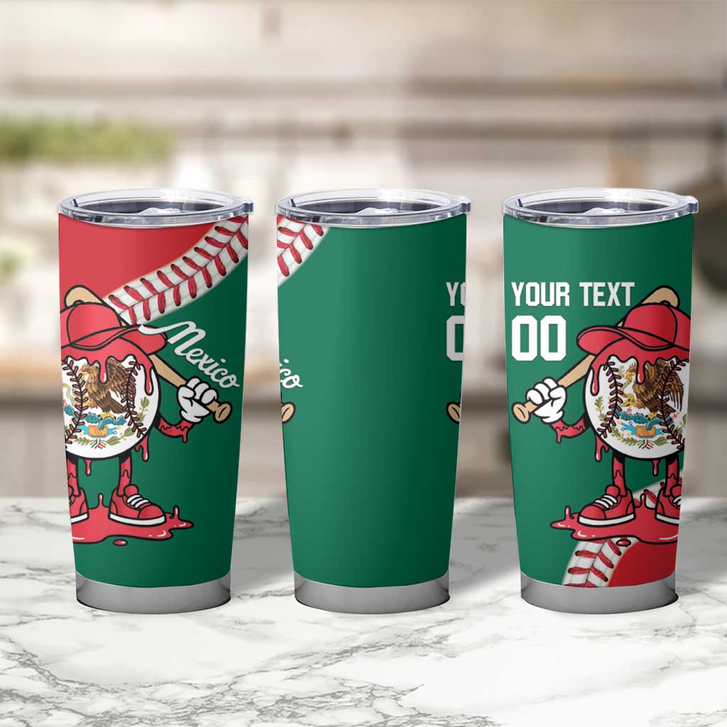 Mexico 2026 Baseball Custom Tumbler Cup Go Champions Drip Style