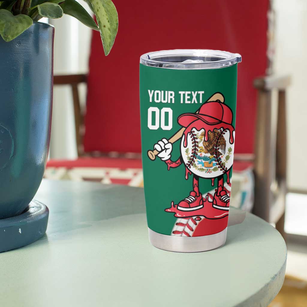 Mexico 2026 Baseball Custom Tumbler Cup Go Champions Drip Style