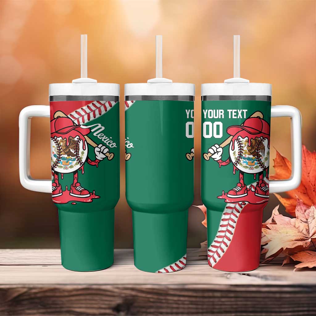 Mexico 2026 Baseball Custom Tumbler With Handle Go Champions Drip Style