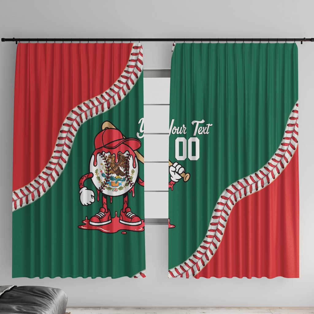Mexico 2026 Baseball Custom Window Curtain Go Champions Drip Style