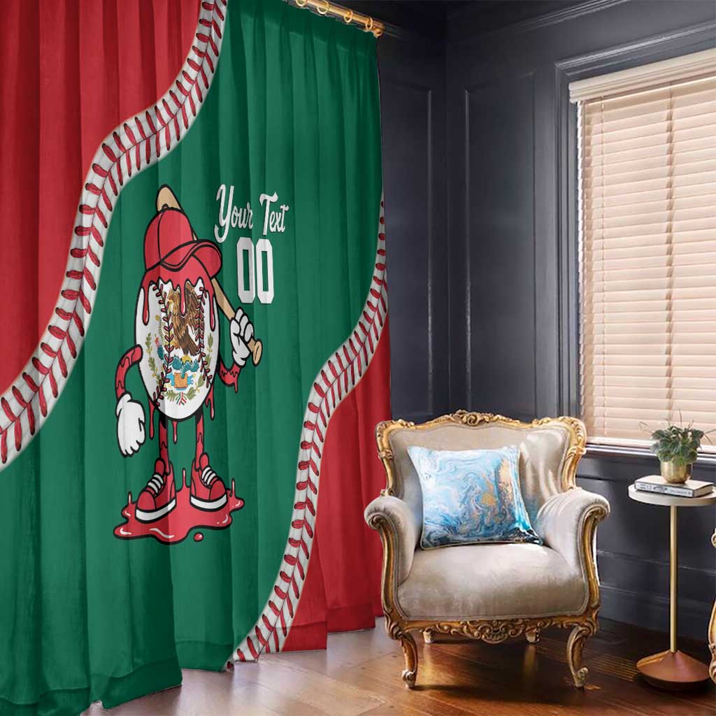 Mexico 2026 Baseball Custom Window Curtain Go Champions Drip Style