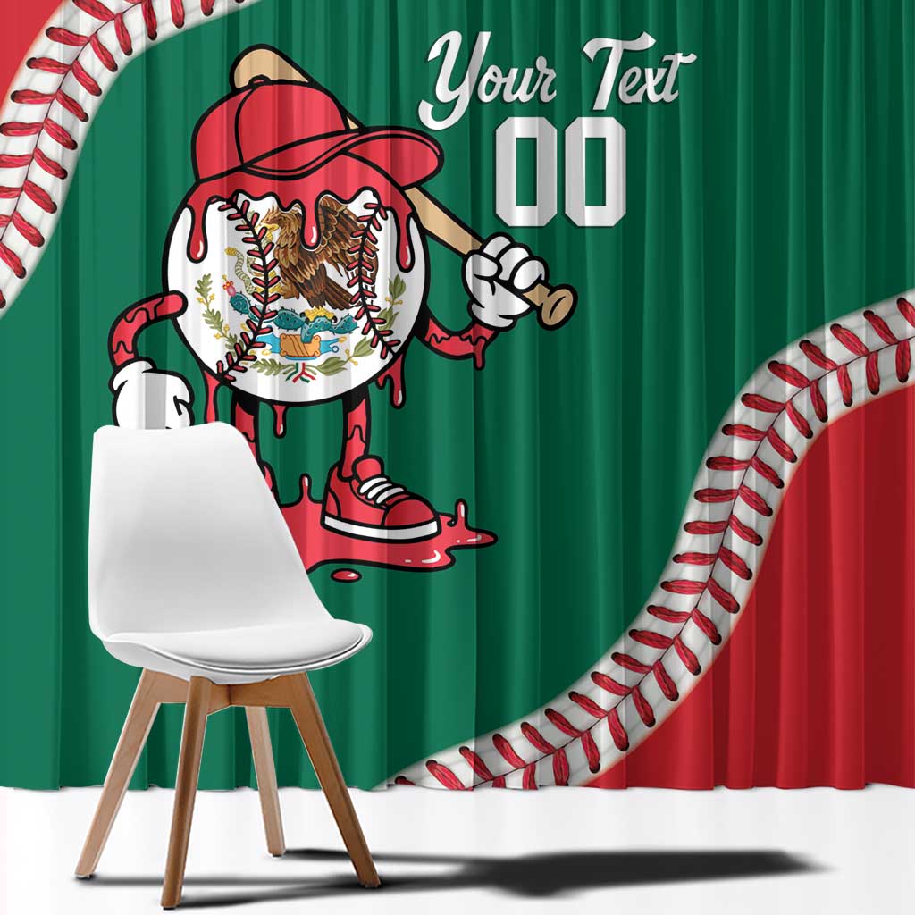 Mexico 2026 Baseball Custom Window Curtain Go Champions Drip Style