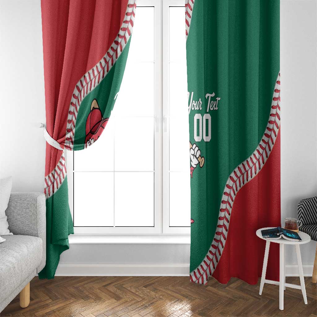 Mexico 2026 Baseball Custom Window Curtain Go Champions Drip Style