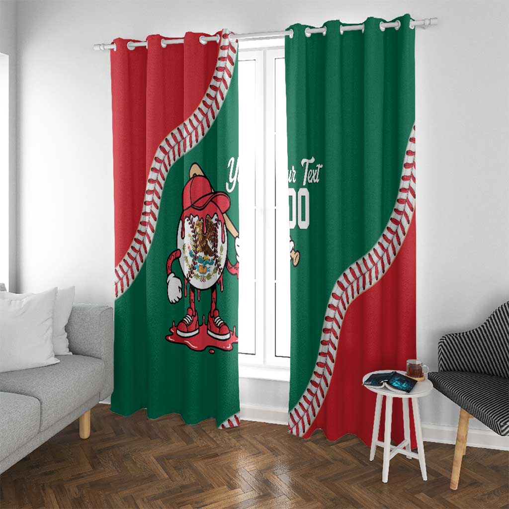 Mexico 2026 Baseball Custom Window Curtain Go Champions Drip Style