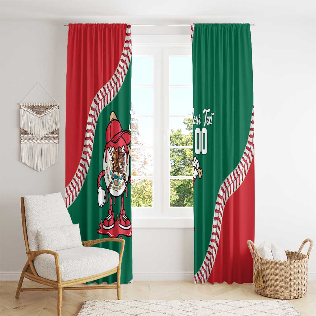 Mexico 2026 Baseball Custom Window Curtain Go Champions Drip Style