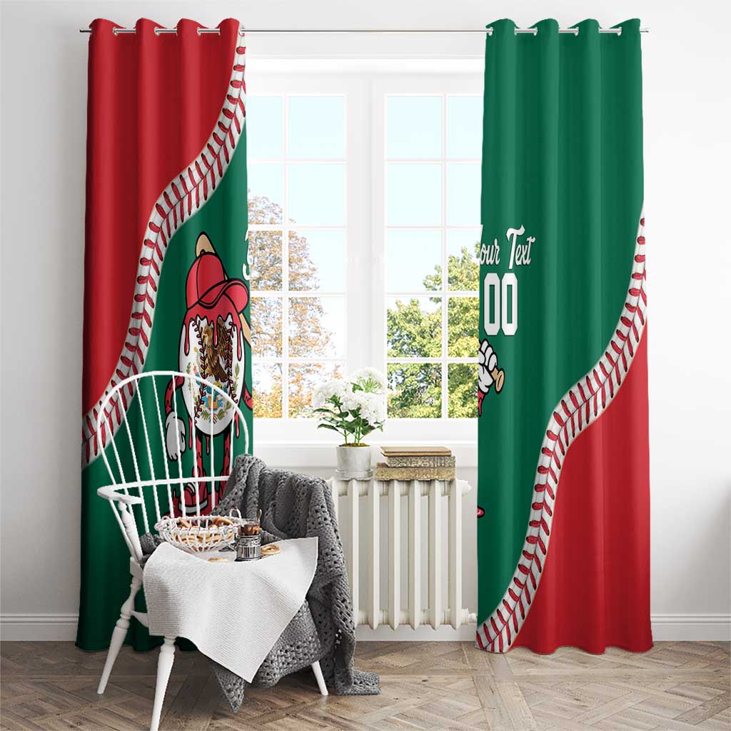 Mexico 2026 Baseball Custom Window Curtain Go Champions Drip Style