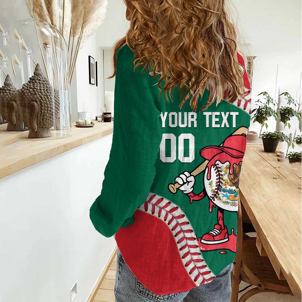 Mexico 2026 Baseball Custom Women Casual Shirt Go Champions Drip Style