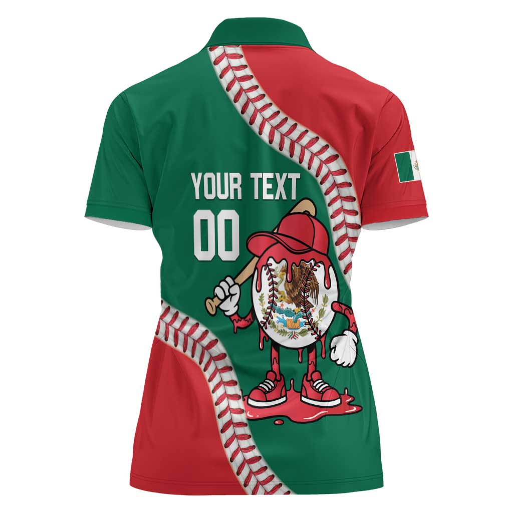 Mexico 2026 Baseball Custom Women Polo Shirt Go Champions Drip Style