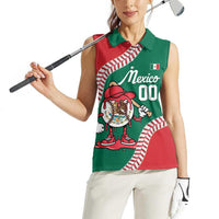 Mexico 2026 Baseball Custom Women Sleeveless Polo Shirt Go Champions Drip Style