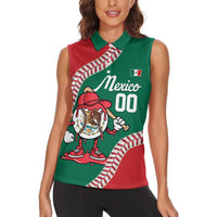 Mexico 2026 Baseball Custom Women Sleeveless Polo Shirt Go Champions Drip Style