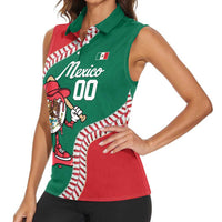 Mexico 2026 Baseball Custom Women Sleeveless Polo Shirt Go Champions Drip Style