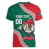 Mexico 2026 Baseball Custom Women V-Neck T-Shirt Go Champions Drip Style