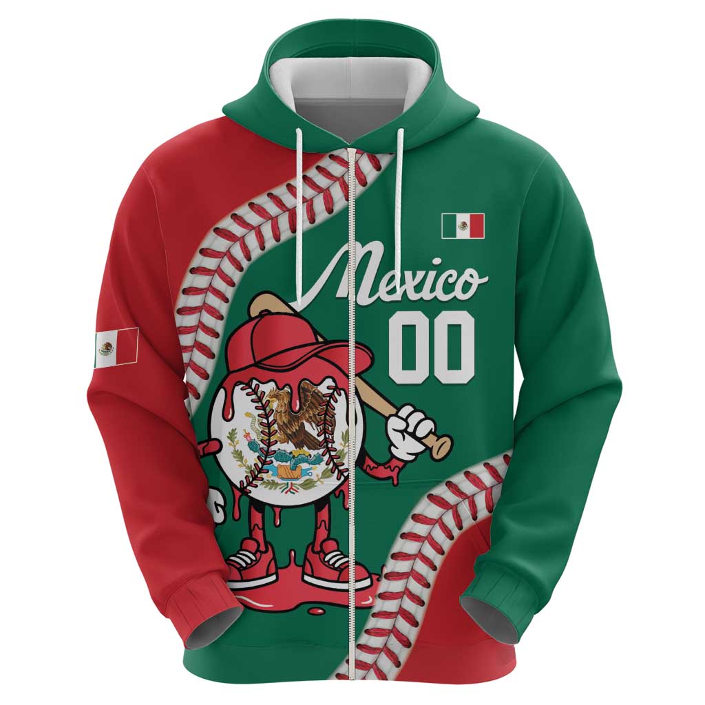 Mexico 2026 Baseball Custom Zip Hoodie Go Champions Drip Style