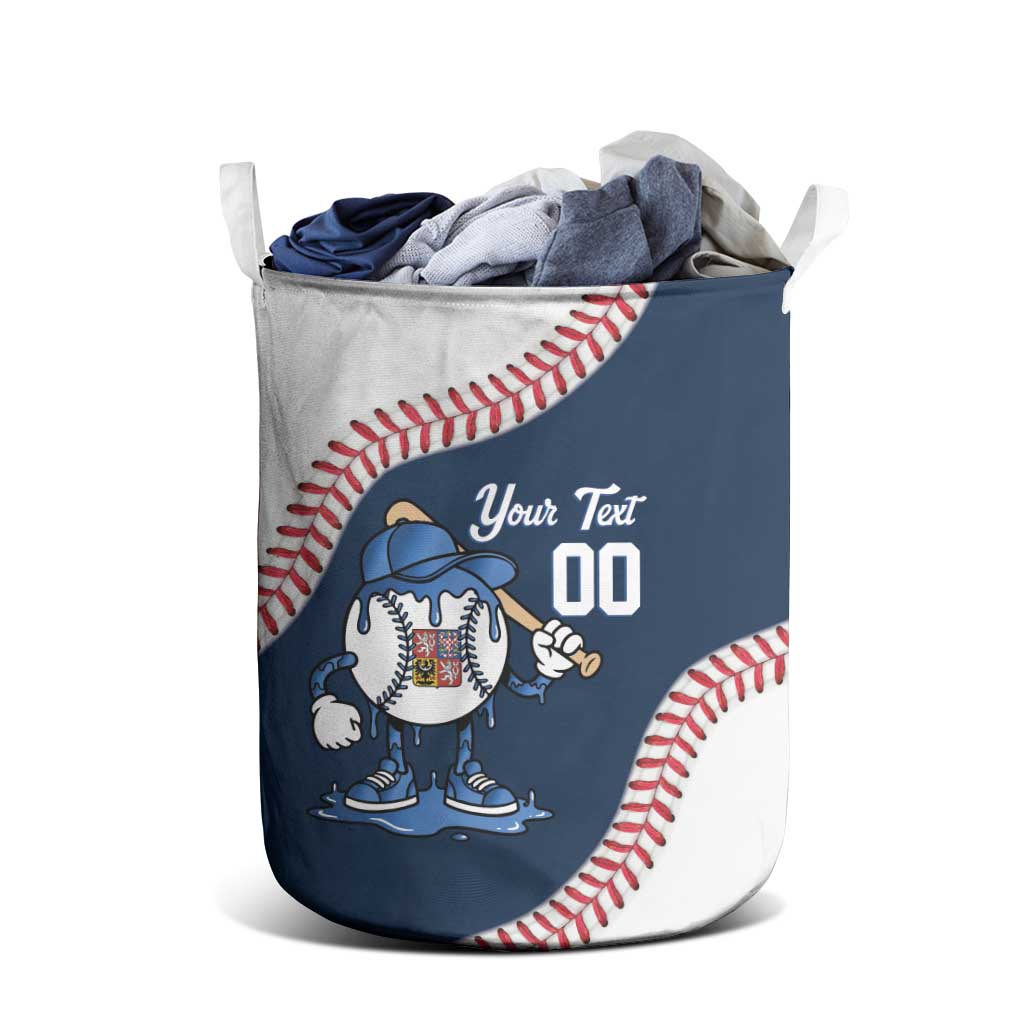 Czech Republic 2026 Baseball Custom Laundry Basket Go Cesko Drip Style