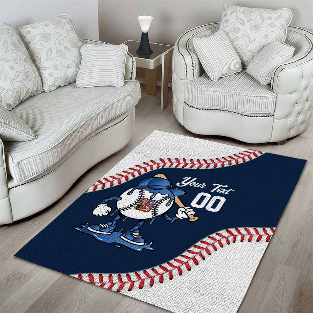 Czech Republic 2026 Baseball Custom Area Rug Go Cesko Drip Style
