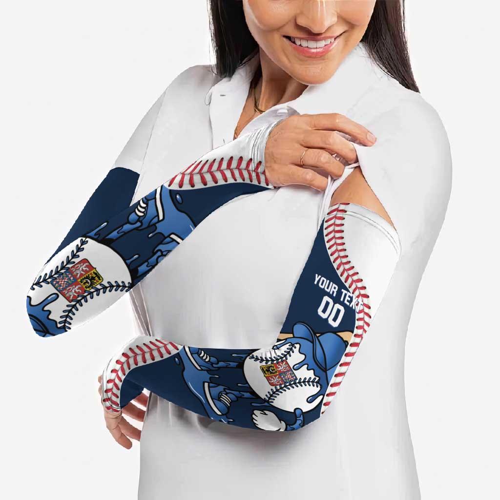 Czech Republic 2026 Baseball Custom Arm Sleeves Go Cesko Drip Style