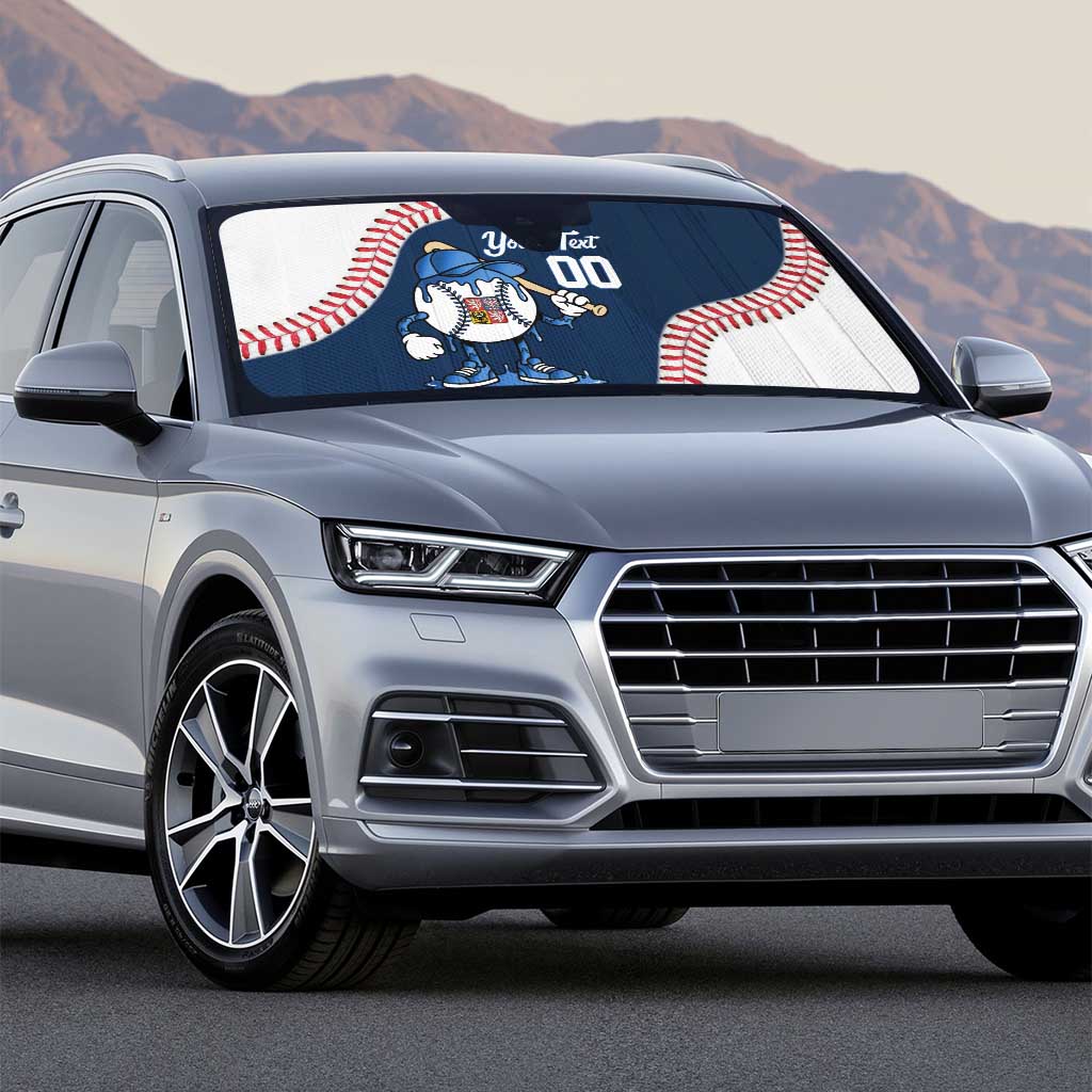 Czech Republic 2026 Baseball Custom Auto Sun Shade Go Cesko Drip Style