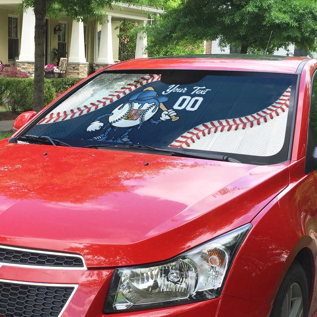 Czech Republic 2026 Baseball Custom Auto Sun Shade Go Cesko Drip Style