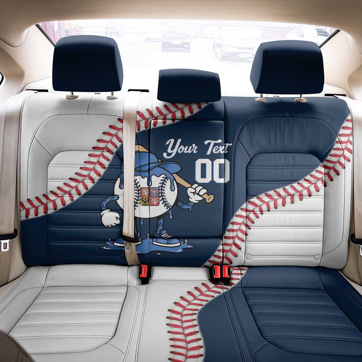 Czech Republic 2026 Baseball Custom Back Car Seat Cover Go Cesko Drip Style