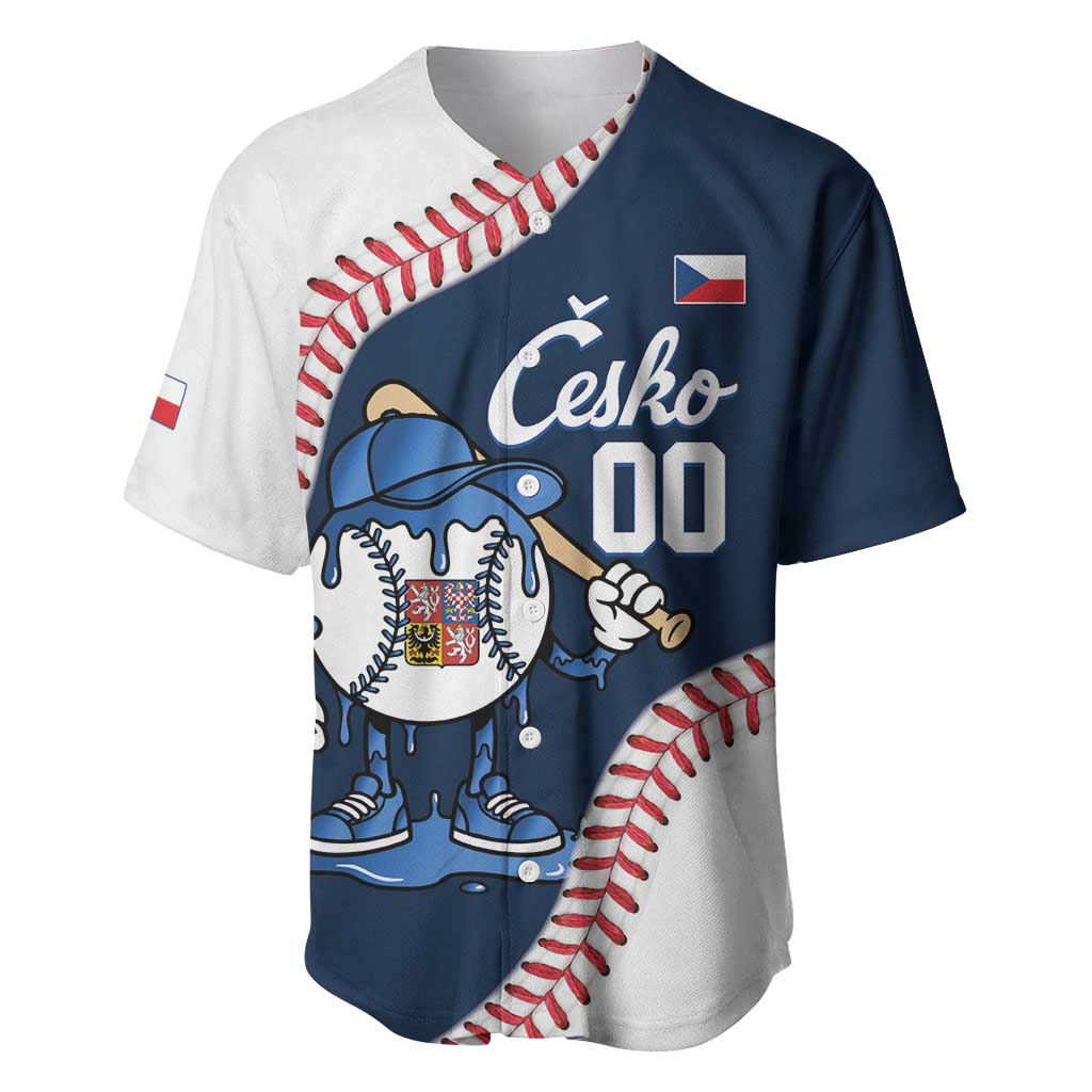 Czech Republic 2026 Baseball Custom Baseball Jersey Go Cesko Drip Style